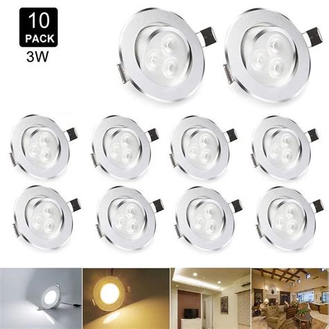 10 Teile Los 3W LED Downlight Scheinwerfer Einbau Decke Lampen Dimmbar