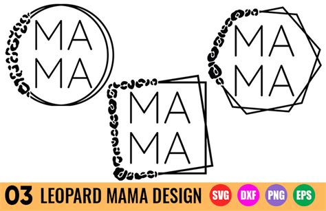 Leopard Mama Svg Bundle Mom Life Svg Graphic By Graphicstreasures