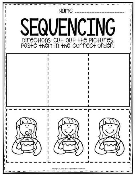 Picture Story Sequencing Worksheets