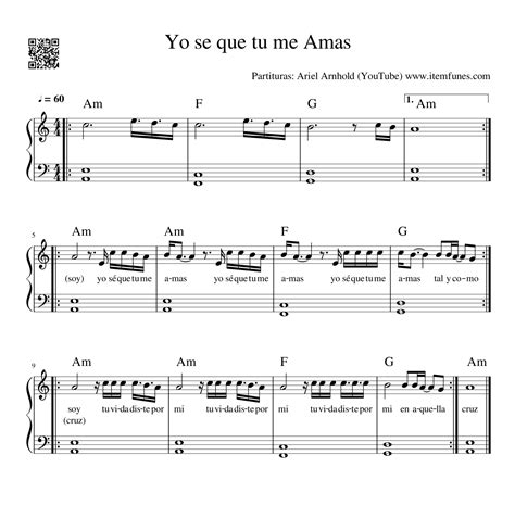 Yo Se Que Tu Me Amas Partitura Cristiana Gratis Pdf Acordes