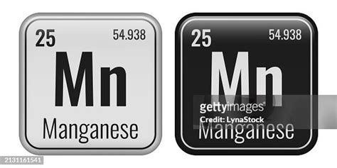 Manganese Symbol Chemical Element Of The Periodic Table Vector