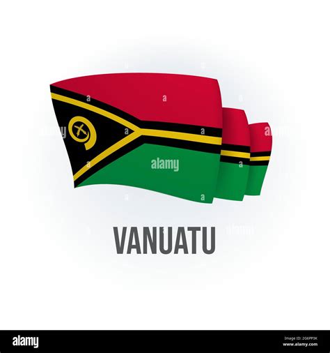 Vector Flag Of Vanuatu Vanuatuan Waving Flag Vector Illustration