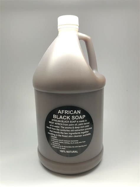 Liquid Raw African Black Soap 1 Gallon 100 Pure And Natural Organic