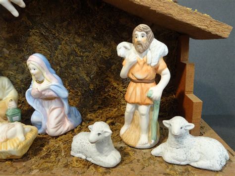 Vintage Nativity Set By Flambro Porcelain Figurines With Etsy