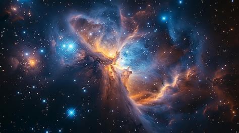 Premium Photo | A Cluster Of Newly Formed Stars Nebula Background