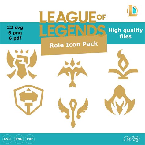 Paquete De Iconos De Rol De League Of Legends League Of Legends Svg