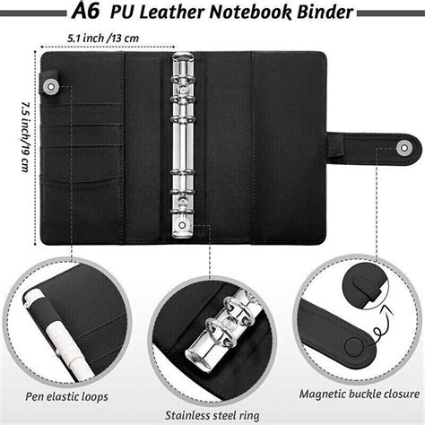 A Budget Binder Planer Geldumschl Ge Pu Leder Notebook Cover Binder