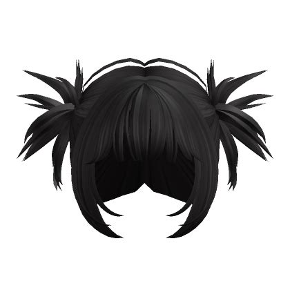 Messy Y2K Punk Pigtails Black Roblox