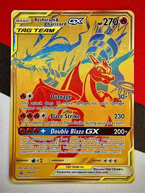 Jumbo Reshiram Charizard Gx Tag Team Gold Promo Sm Pok Mon Pack