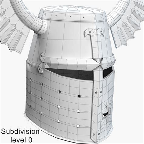 horned teutonic knight helmet 3d model