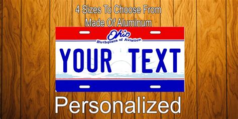 Ohio Personalized License Plate Ohio Vanity License Plate Ohio Novelty License Plate Any Text 4