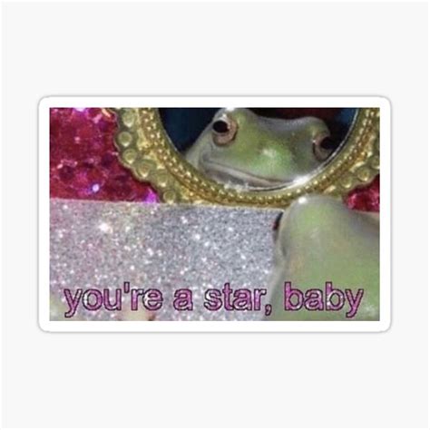 "you're a star, baby frog" Sticker for Sale by tegenn27 | Redbubble