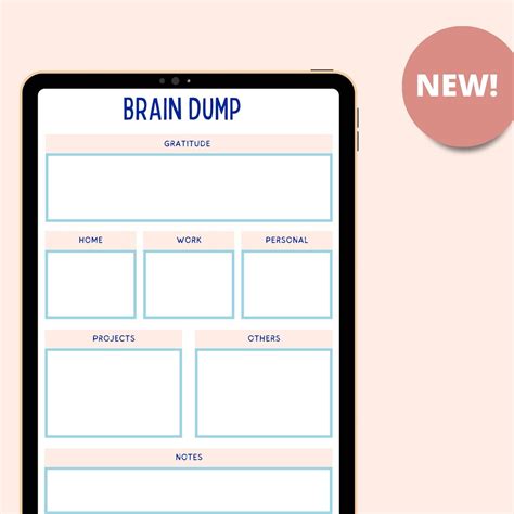 Printable Brain Dump Instant Download To Do List Printable Brain