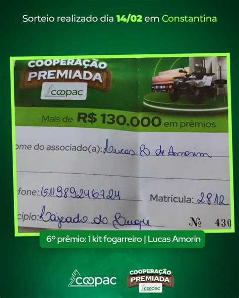 Pré Assembleia em Constantina RS e ganhadores do 4º sorteio da Campanha