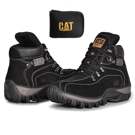 Bota Original Caterpillar Masculina Confort Vel Couro Palmilha A Gel