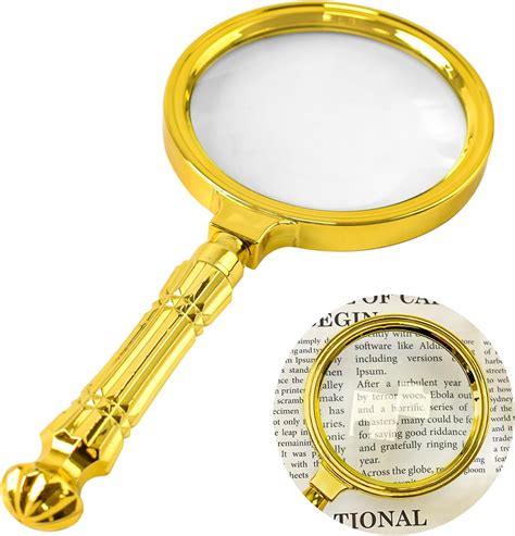 Portable Magnifying Glass With Split Handle 10x Handheld Reading Magnifying Glass