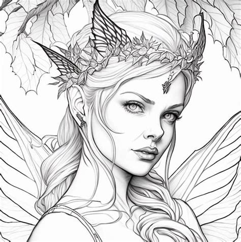 fantasy coloring page template ready for download