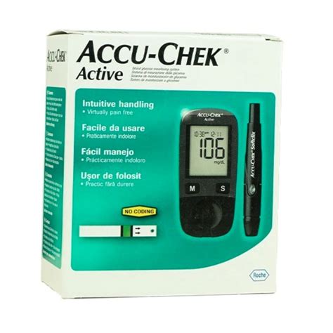 Pachet Glucometru Accu Chek Active 60 Teste De Glicemie Si Ace