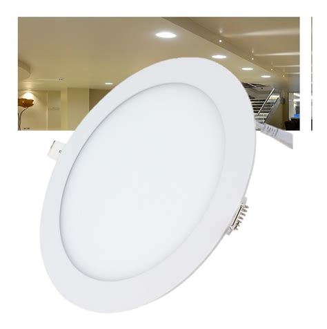 Spot Led W Panel Redondo Slim Para Plafon Empotrado Focos Luces Casas