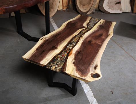 Walnut Live Edge River Coffee Table Anglewood Furniture