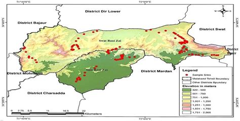 Map of the research study area, District Malakand. | Download ...