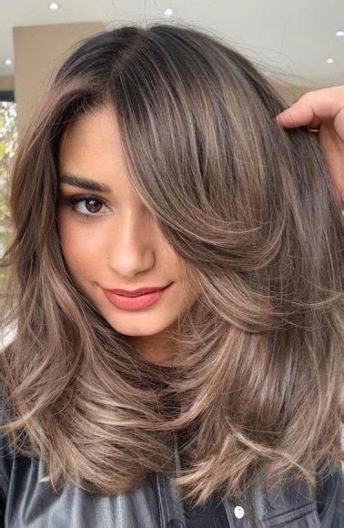 30 Hair Colour Trends To Try In 2023 Glossy Ash Brown Balayage