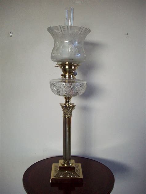 Antiques Atlas A Victorian Brass Corinthian Column Oil Lamp