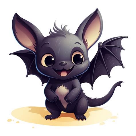 Premium AI Image Cute Bat Cartoon Vector Illustration