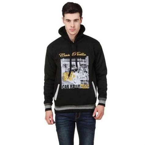 Mens Black Printed Sweatshirt At Rs 439piece Adchini New Delhi