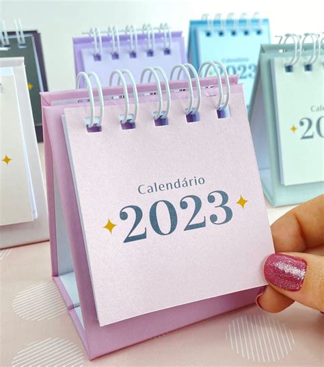 Mini Calendário De Mesa 2023