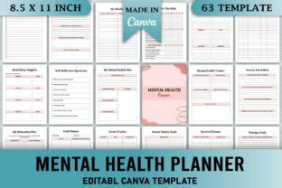 Editable Mental Health Planner Canva Gráfico por NR Creative Shop