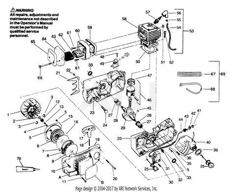 Poulan 3700 Gas Saw Parts Diagram For Engine Assembly