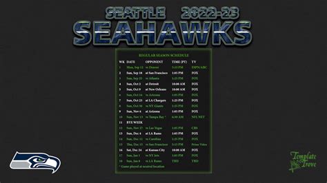 Seattle Seahawks Game Schedule 2024 Kelli Melissa