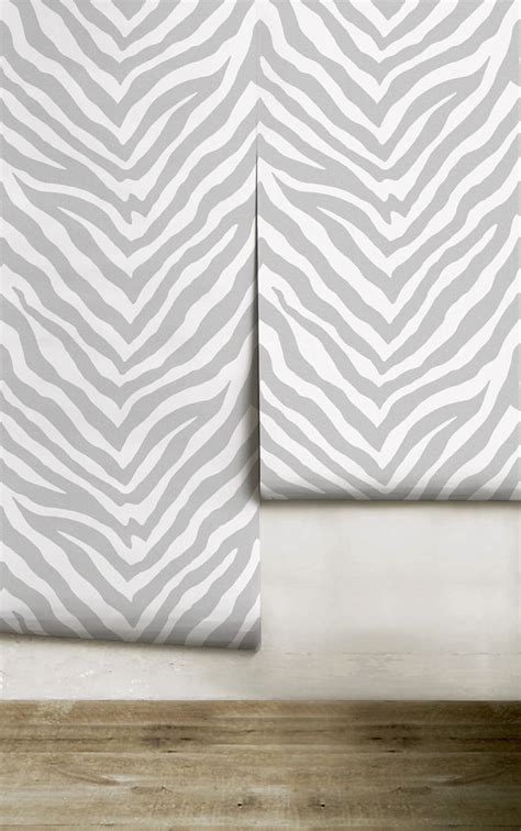 Zebra Cashmere Removable Peel N Stick Or Traditional Wallpaper Free Custom Colors Vinyl Free