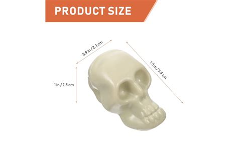 Pretyzoom 50pcs Mini Plastic Skull Heads Miniature Skulls