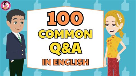 100 Common Questions With Answers How To Ask And Answer Questions In