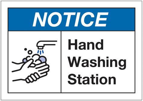 Notice Hand Washing Station Sign Safetyshop