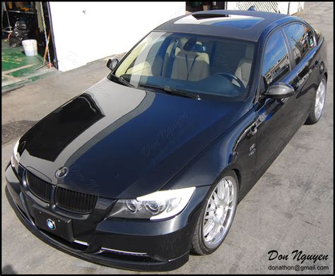 Bmw E90 335i Sedan Matte Carbon Fiber Vinyl Roof Wrap — Wannaberacer