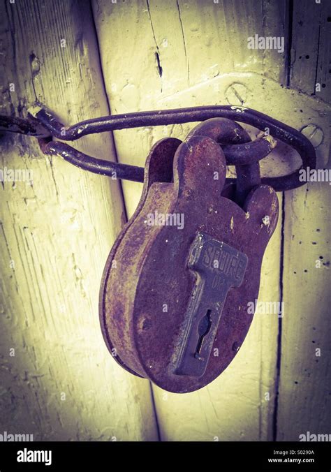 Rusty Padlock Stock Photo Alamy