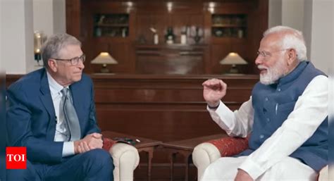 Pm Narendra Modi And Bill Gates Interact On Ai Climate Change And