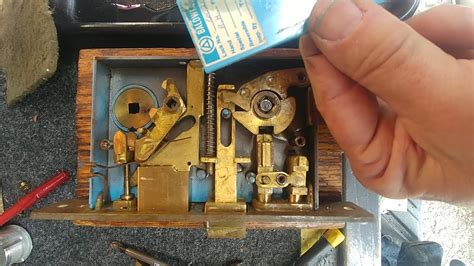 Vintage Blue Case Baldwin 6020 Mortise Lock Breakdown YouTube