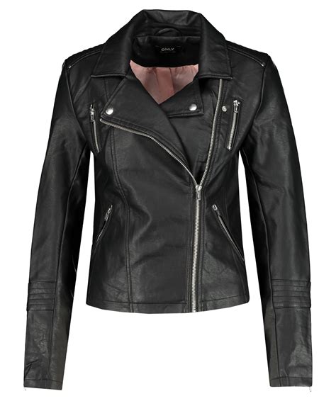 Only Damen Kunstleder Bikerjacke Onglemma