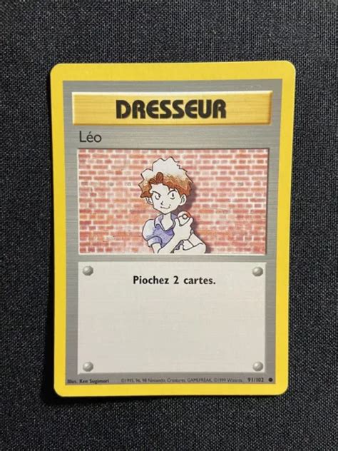 CARTE POKÉMON DRESSEUR Wizard Edition Set de Base Léo 91 102 Commune