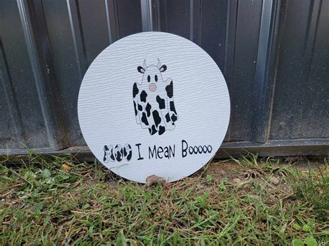 Boo Moo Ghost Cow Cow Print Halloween Fall Porch Pumpkin Autumn Gourd