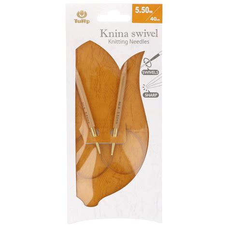 Tulip Knina Swivel Bamboo Fixed Circular Knitting Needles Cm