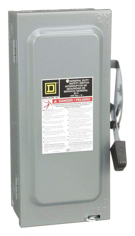 Square D Safety Switch 1 Nema Enclosure Type 60 Amps Ac 10 Hp