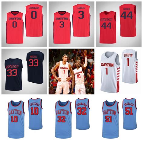 2021 Dayton Flyers Jersey Ryan Mikesell Dwayne Cohill Chase Johnson