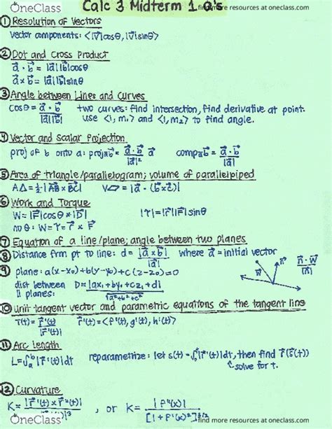 MATH 224 Midterm Midterm 1 Study Guide OneClass