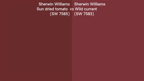 Sherwin Williams Sun Dried Tomato Vs Wild Currant Side By Side Comparison