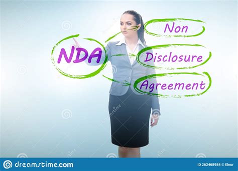 Businesswoman In Non Disclosure Agreement Concept Stock Photo Image